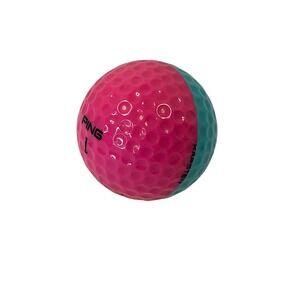Ping 1 Eye Aqua (Teal) Pink Duo Tone Golf Ball Karsten Collectible